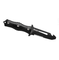 ALLI Rescue BE knife - Black Inox - Black - Blade Length 12cm - KV-AALR12-2-N - AZZI SUB (ONLY SOLD IN LEBANON)